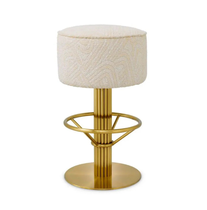 Scaun de bar glamour cu alama si tesatura  Carleton Eichholtz