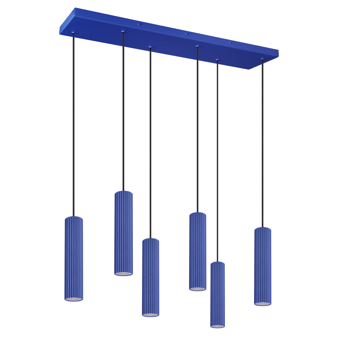 Lustra suspendata Ivar 6L finisaj bleumarin LED 3000K