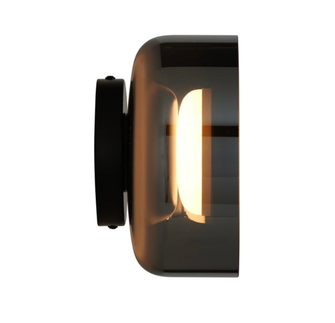 Aplica de perete rotunda sticla fumurie Donut18 Led Step