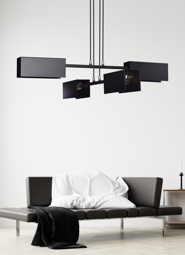 Lustra suspendata TOLOS 4 neagra
