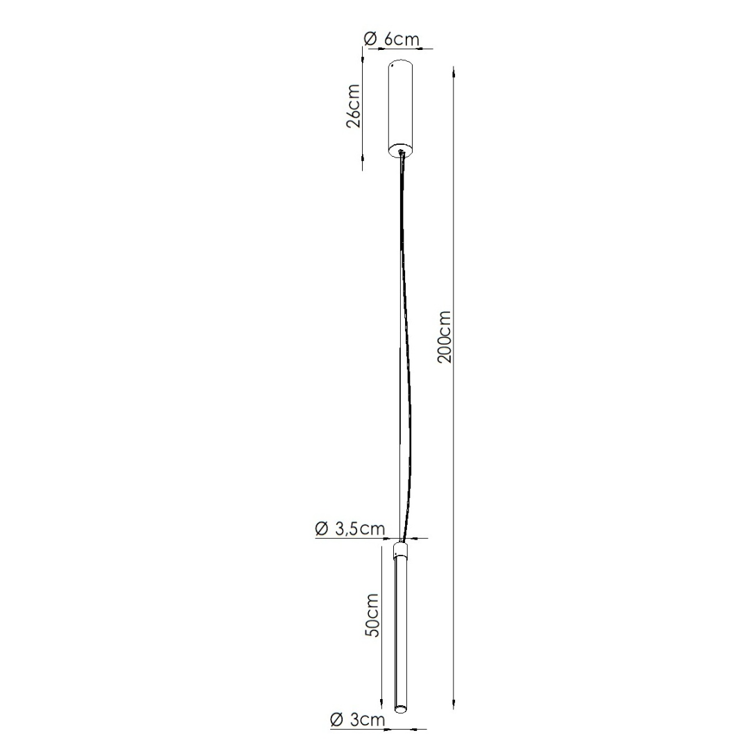 Pendul Trang 50cm finisaj alb LED 4000K