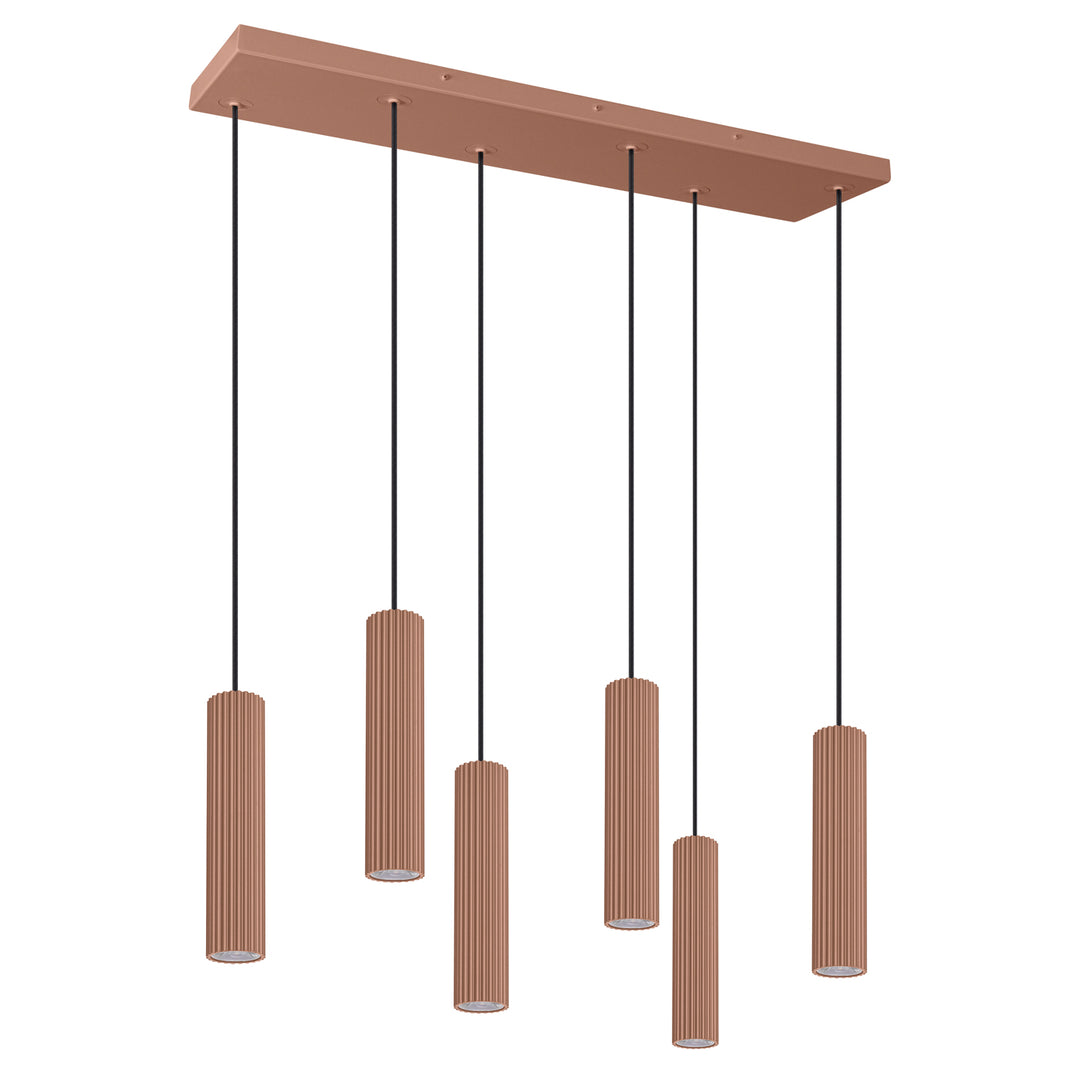 Lustra suspendata Ivar 6L finisaj mocha LED 4000K
