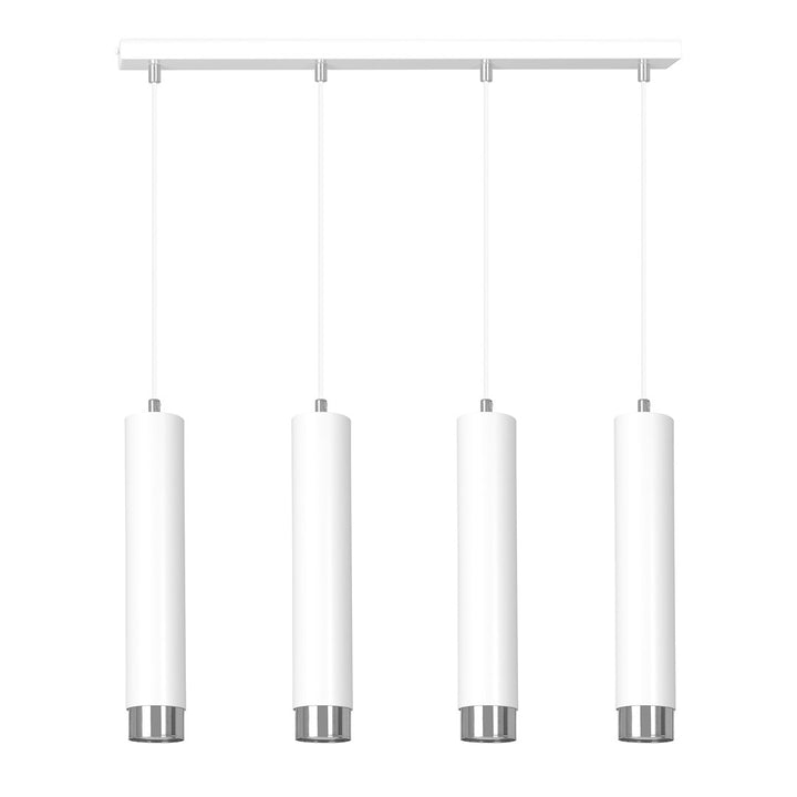 Lustra suspendata KIBO 4 alba/cromat