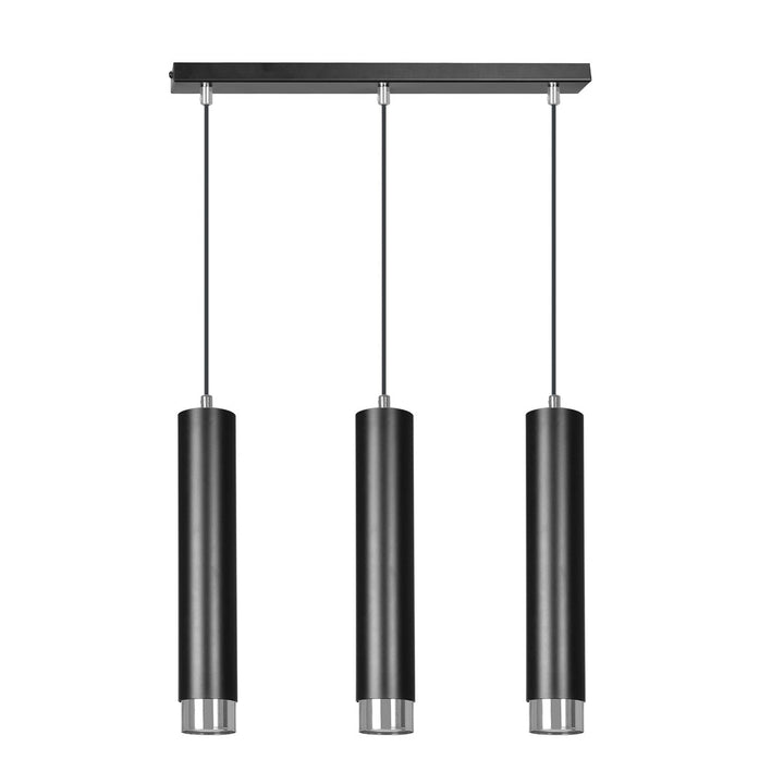 Lustra suspendata KIBO 3 neagra/cromat