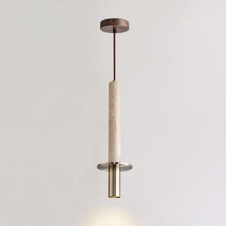 Pendul led design travertin Japandi