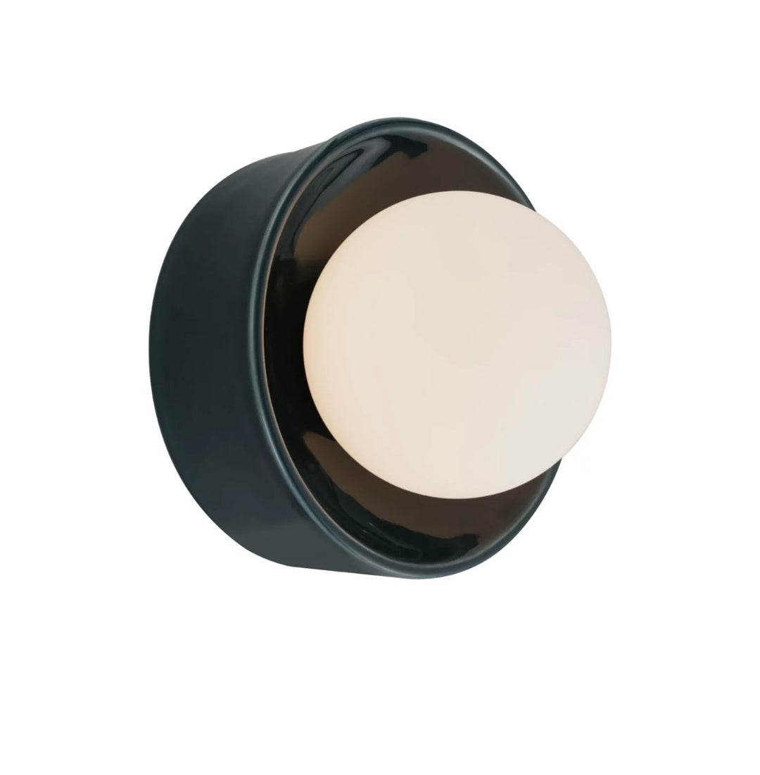 Aplica de perete rotunda din portelan verde MAXLIGHT