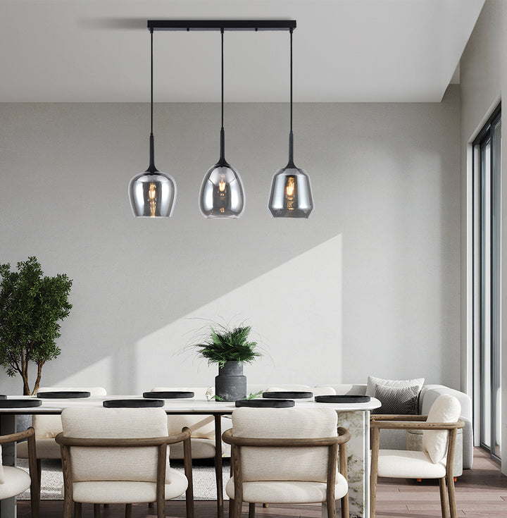 Lustra cu baza liniara si 3 pendule Maeva