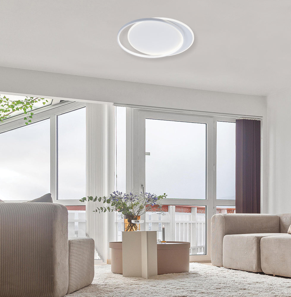 Plafoniera alba cu design modern Evelyn