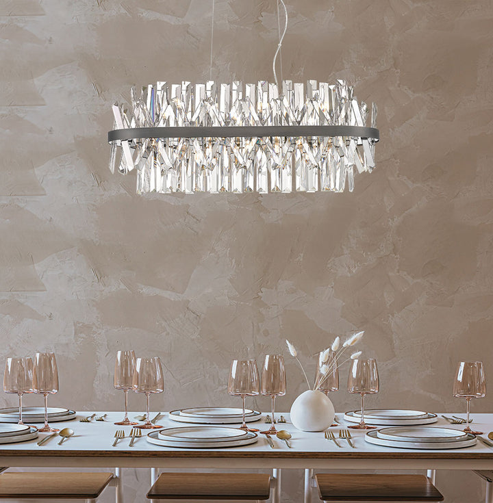 Lustra dreptunghiulara din sticla Veronica