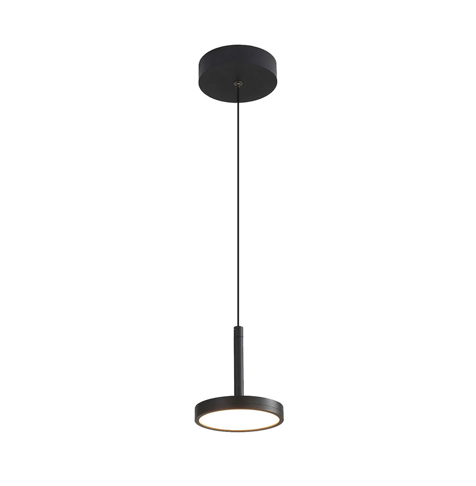 Pendul led minimalist cu abajur negru Eden