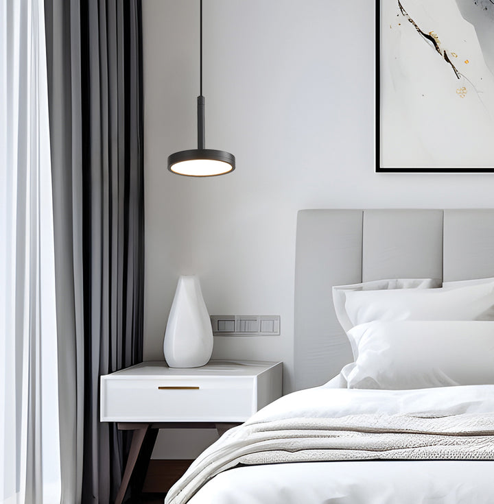 Pendul led minimalist cu abajur negru Eden