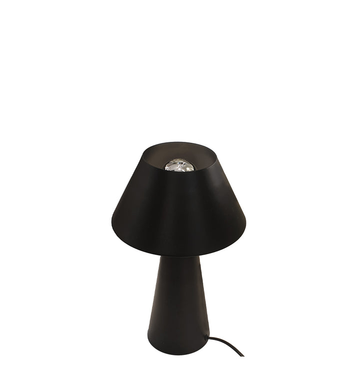 Lampa de masa neagra cu abajur conic din metal Dona