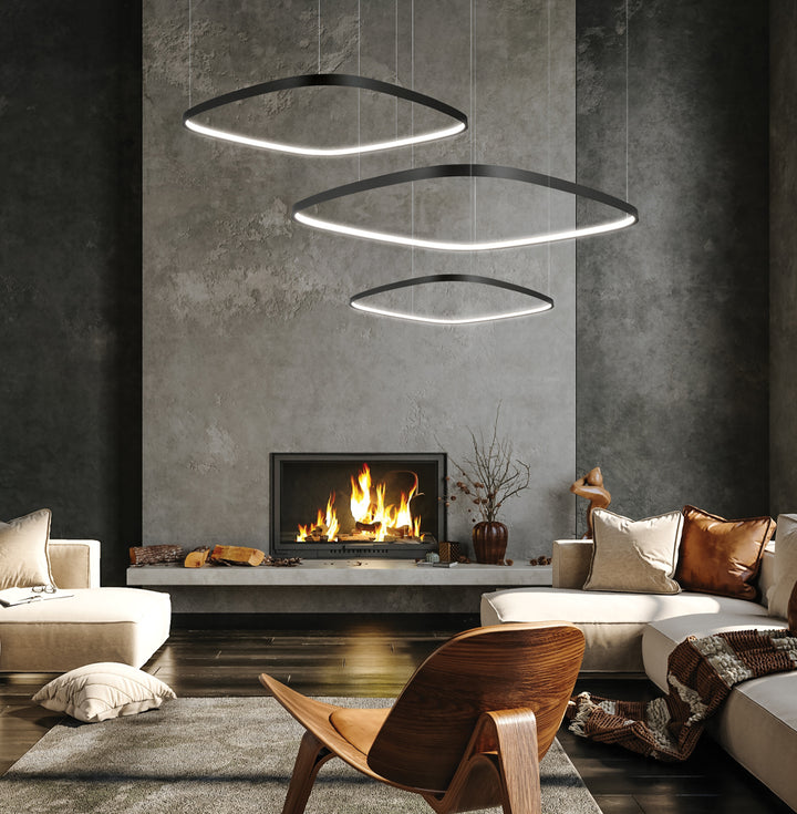 Lustra led cu 3 patrate suspendate Lorenzo