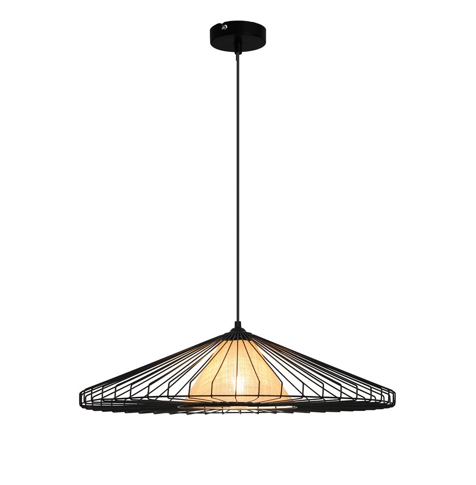 Pendul cu abajur mare negru Mona