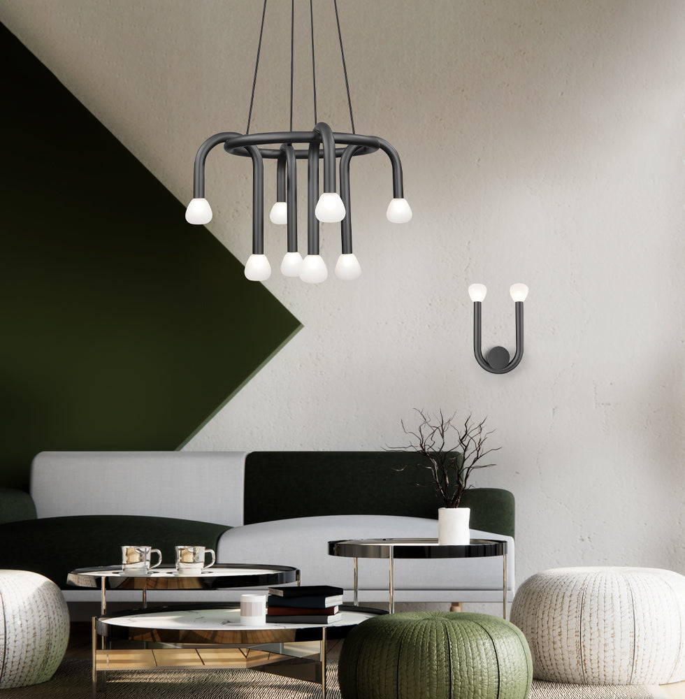 Lustra moderna neagra Delori