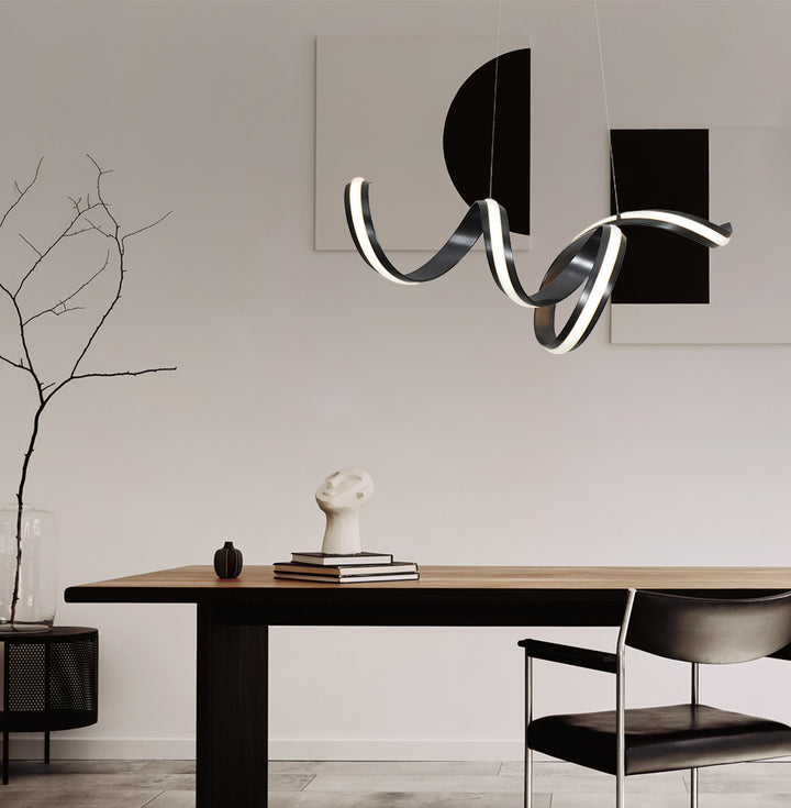 Lustra moderna neagra Arezia