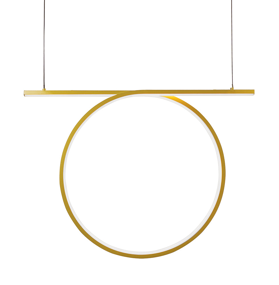 Lustra moderna aurie led cu cerc Kelsi