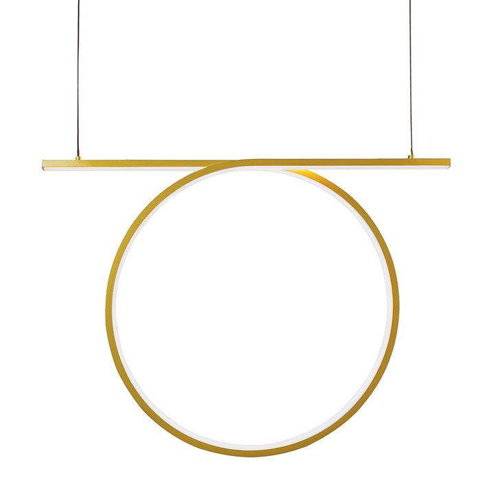 Lustra moderna aurie led cu cerc Kelsi