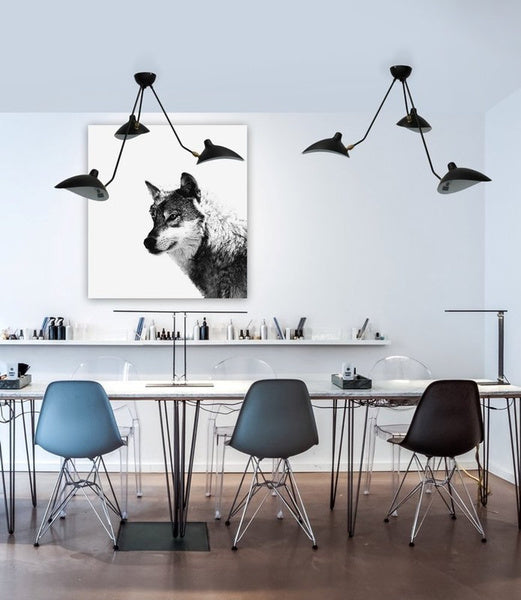 Plafoniera industriala neagra cu accente aurii Crane 3P