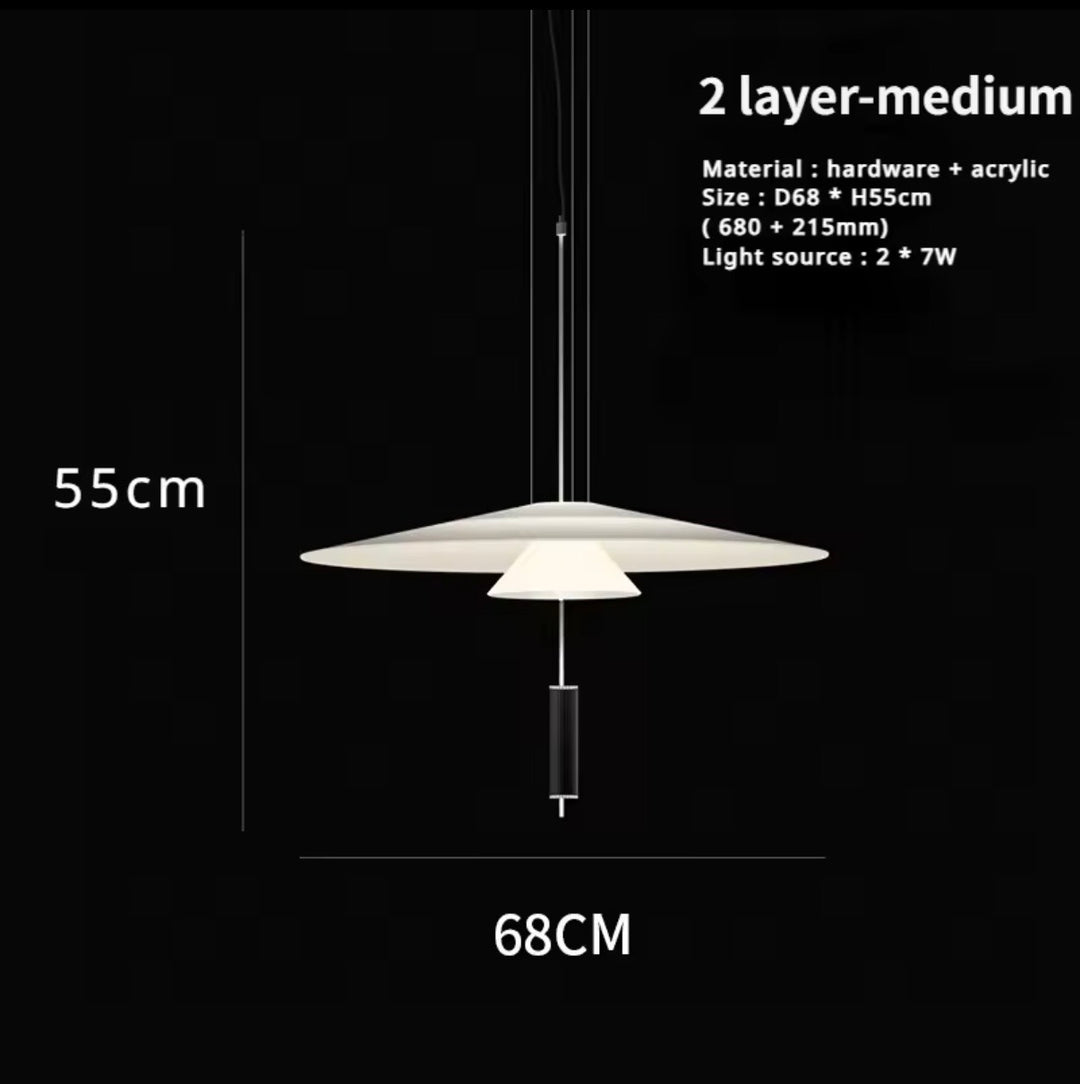 Lustra de design formata din discuri cu spot led Nordic Ufo