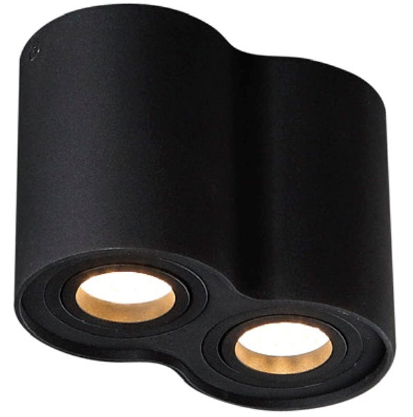 Spot aplicat Basic Round negru Maxlight C0086