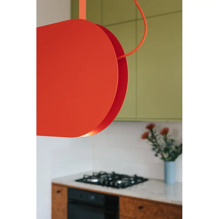 Lustra suspendata masa dining Malumi A Red-Orange