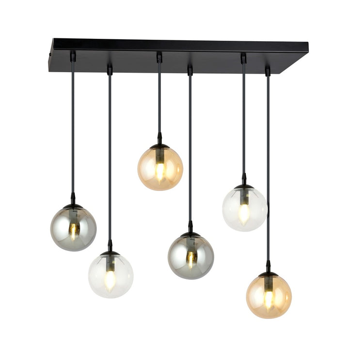 Lustra suspendata COSMO 6 neagra MIX1