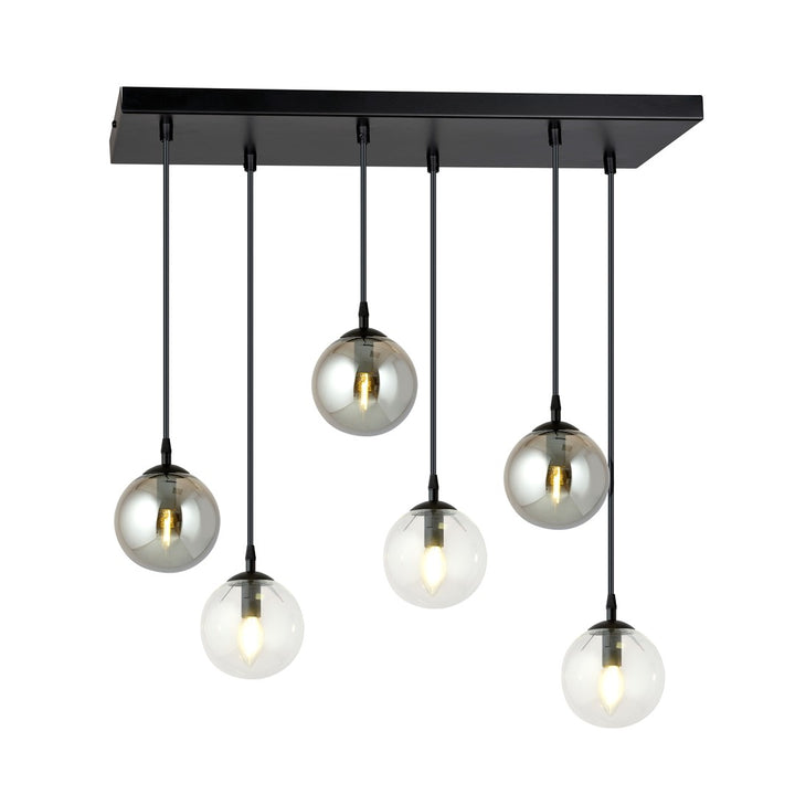 Lustra suspendata COSMO 6 neagra MIX2