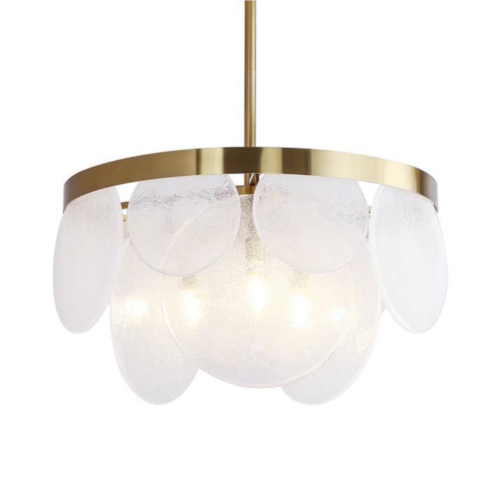 Lustra eleganta felii de sticla  Aurora Brass  60cm