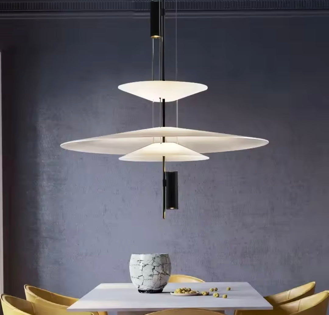 Lustra de design formata din discuri cu spot led Nordic Ufo