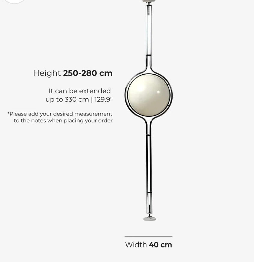 Lampadar tija crom suspendat bauhaus Adromeda Design