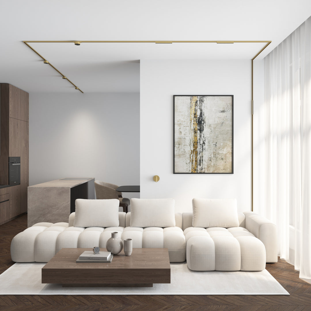 Spot LED pentru perete cu intrerupator Shine Wall alama satinata
