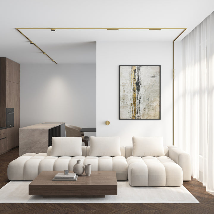 Spot LED pentru perete cu intrerupator Shine Wall alama satinata