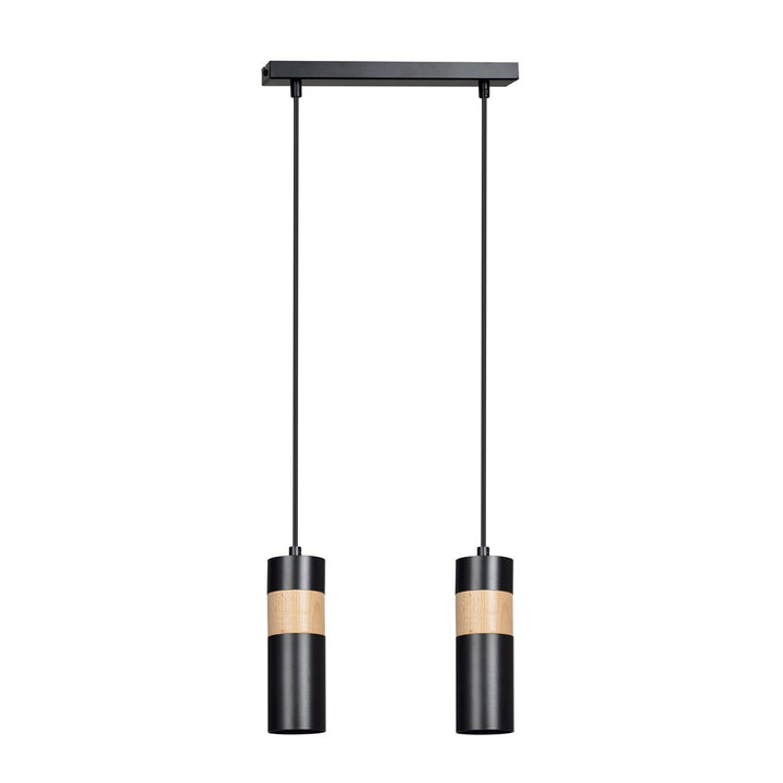 Lustra suspendata cu 2 pendule AKARI 2 neagra