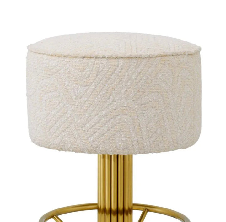 Scaun de bar glamour cu alama si tesatura  Carleton Eichholtz