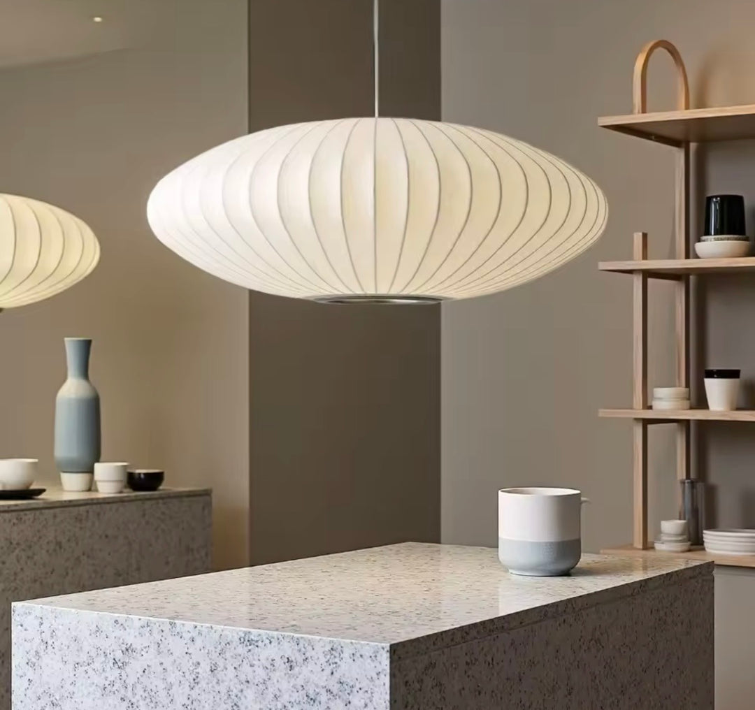Lustra alba design nordic Silk