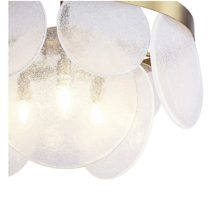 Lustra eleganta felii de sticla  Aurora Brass  60cm