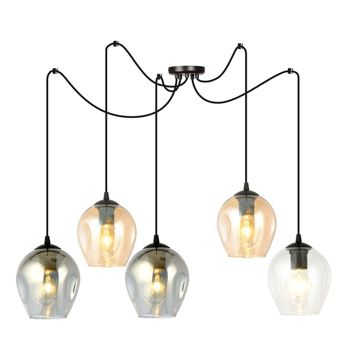 Lustra suspendata LEVEL 5 neagra MIX