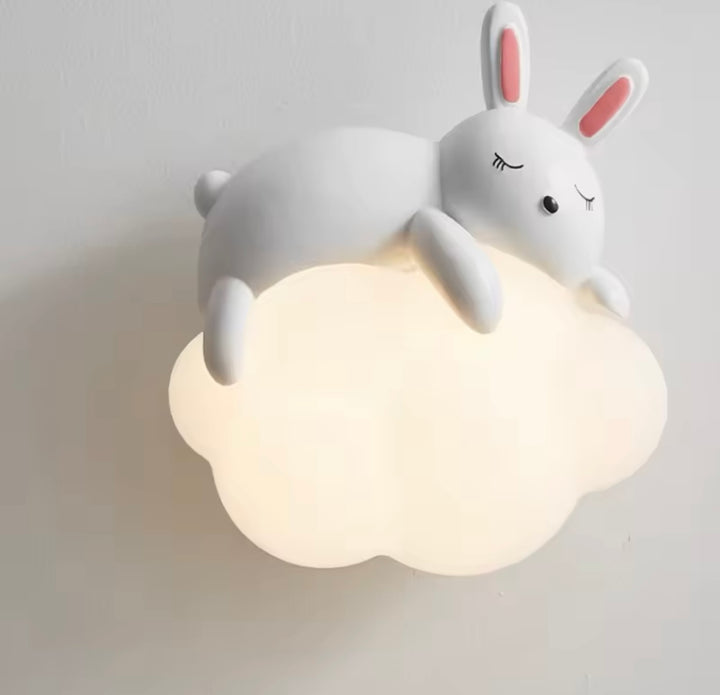 Aplica de perete copii Norisor Alb design creativ cu animalute