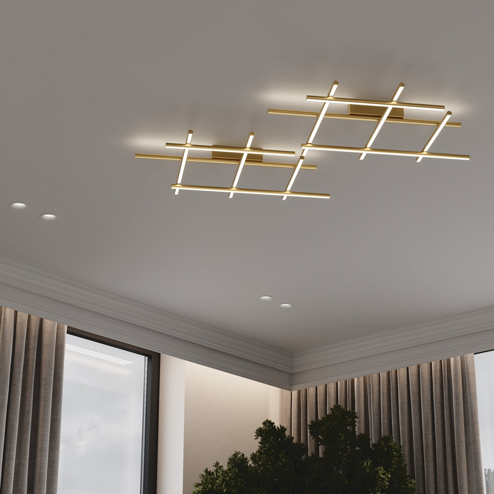 Plafoniera cu baghete luminoase intersectate Radiance by Maytoni