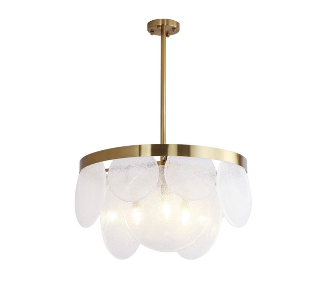 Lustra eleganta felii de sticla  Aurora Brass  60cm
