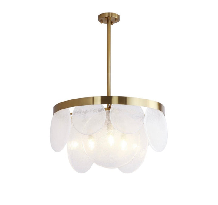 Lustra eleganta felii de sticla  Aurora Brass  60cm