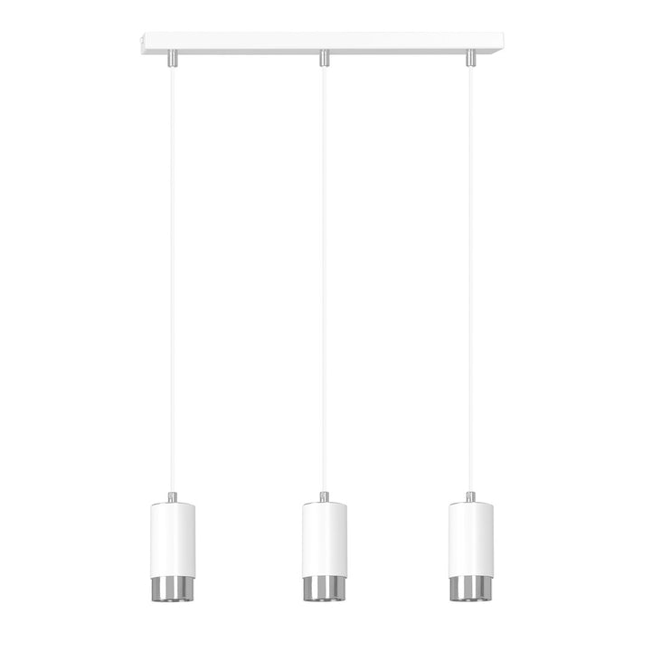 Lustra suspendata FUMIKO 3 alba/cromat