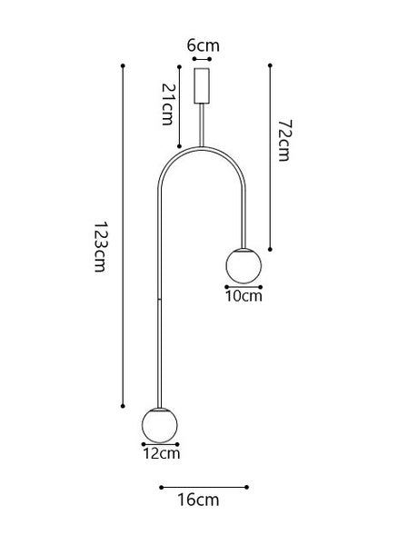 Pendul design minimalist cu tija fixa LOOP