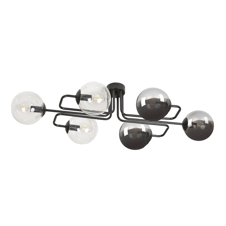 Plafoniera BRENDI 6A neagra MIX 3