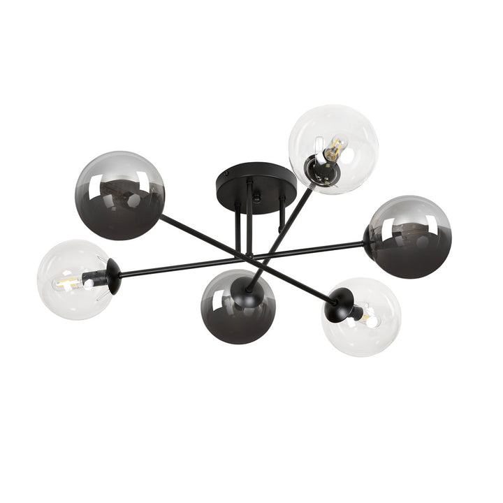 Plafoniera BRENDI 6B neagra MIX 1