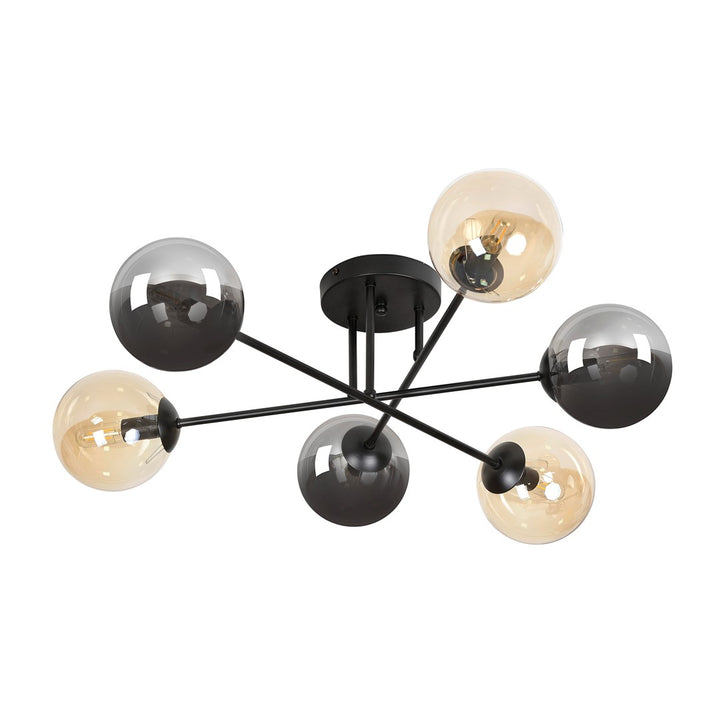 Plafoniera BRENDI 6B neagra MIX 3