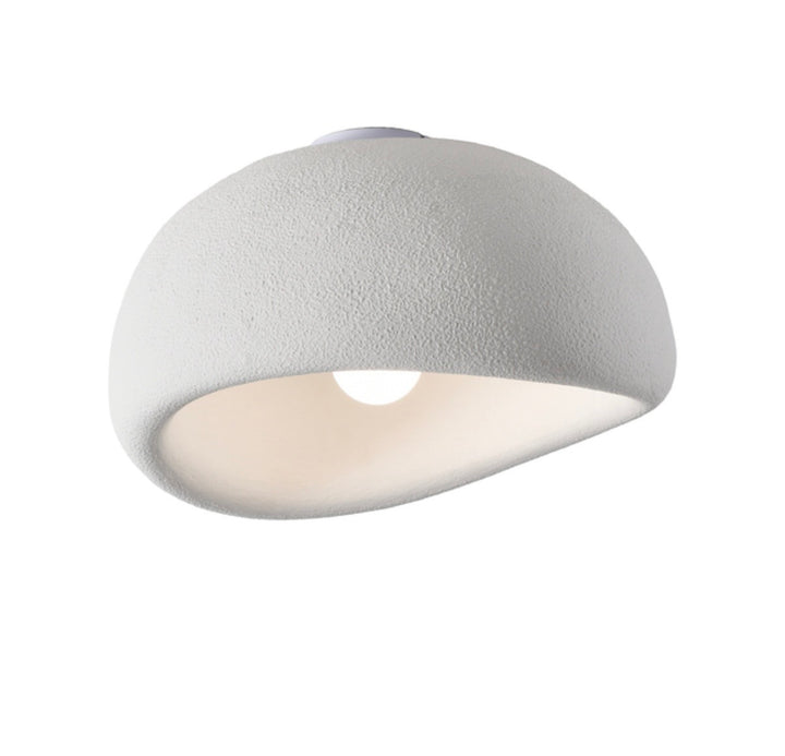 Plafoniera alba stil japandi Stone 40cm