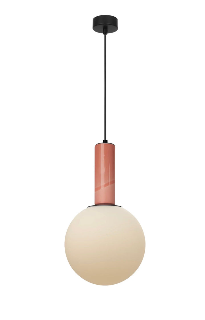 Pendul baza roz abajur alb mat RAINBOW MAXLIGHT P0691