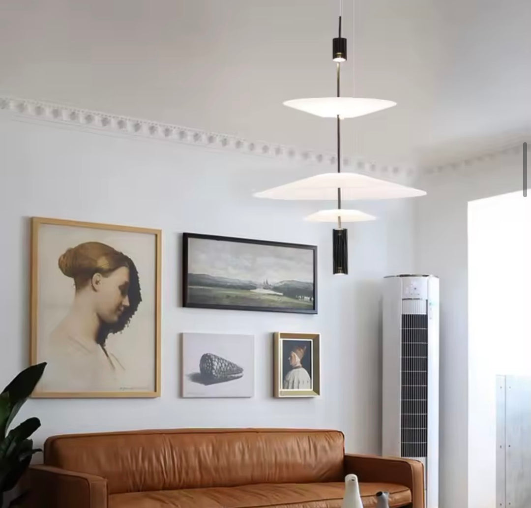 Lustra de design formata din discuri cu spot led Nordic Ufo